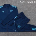 Conjunto Completo Ropa Deportiva Con Cremallera Larga Arsenal 2025 2026 Amarillo Rojo Azul