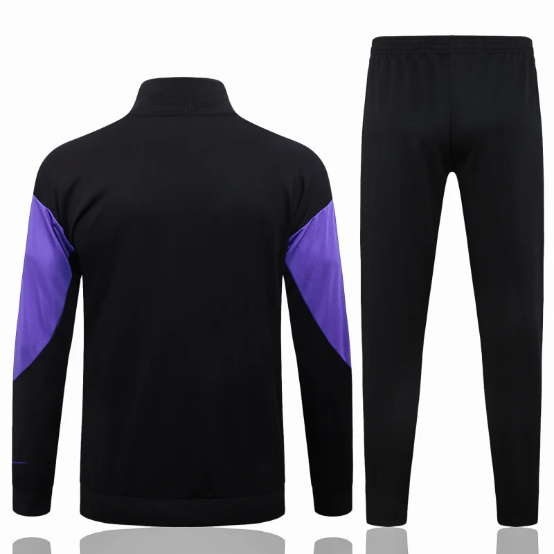 Conjunto Completo Ropa Deportiva Con Cremallera Larga Barcelona 2025 2026 Negro I Purpura FC Barcelona Conjunto 2025 2026 Negro - Tuta FC Barcelona | tiendasdefutboles