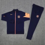 Conjunto Completo Ropa Deportiva Con Cremallera Larga Barcelona 2025 2026 Negro Purpura