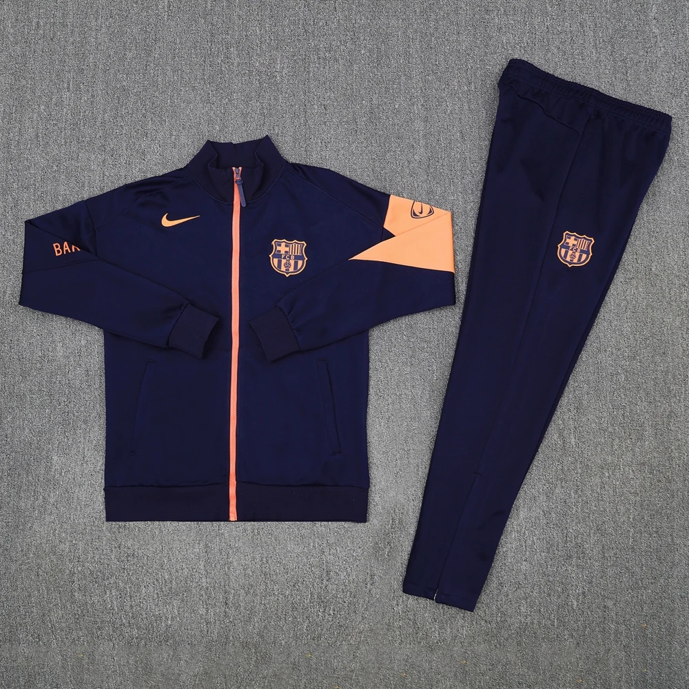 Conjunto Completo Ropa Deportiva Con Cremallera Larga Barcelona 2025 2026 Azul Naranja FC Barcelona Conjunto 2025 2026 Azul - Tuta FC Barcelona | tiendasdefutboles