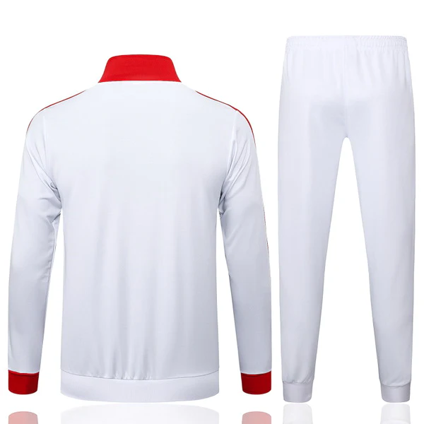Conjunto Completo Ropa Deportiva Con Cremallera Larga Bayern Múnich 2025 2026 Blanco Rojo Bayern Múnich Conjunto 2025 2026 Blanco - Tuta Bayern Múnich | tiendasdefutboles
