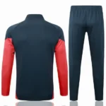 Conjunto Completo Ropa Deportiva Con Cremallera Larga Bayern Múnich 2025 2026 Gris Marino Rojo
