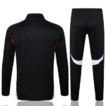 Conjunto Completo Ropa Deportiva Con Cremallera Larga Bayern Múnich 2025 2026 Negro Rojo Blanco