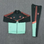 Conjunto Completo Ropa Deportiva Con Cremallera Larga Bayern Múnich 2024 2025 Gris Verde