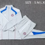 Conjunto Completo Ropa Deportiva Con Cremallera Larga Bayern Múnich 2025 2026 Gris Azul Rojo