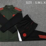 Conjunto Completo Ropa Deportiva Con Cremallera Larga Bayern Múnich 2025 2026 Verde Marino