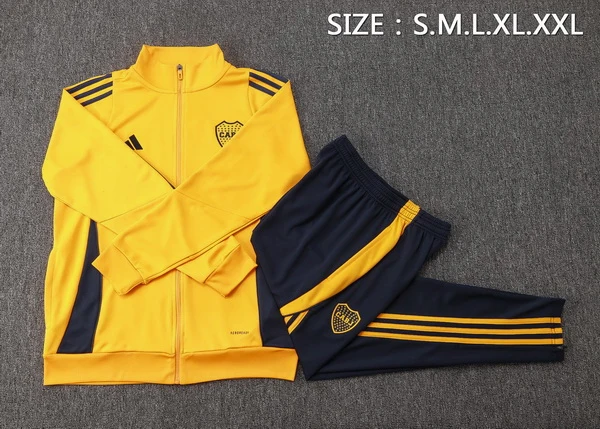 Conjunto Completo Ropa Deportiva Con Cremallera Larga Boca Juniors 2024 2025 Amarillo Azul Boca Juniors Conjunto 2024 2025 Amarillo - Maglia Boca Juniors | tiendasdefutboles