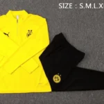 Conjunto Completo Ropa Deportiva Con Cremallera Larga Borussia Dortmund 2024 2025 Amarillo Negro