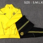Conjunto Completo Ropa Deportiva Con Cremallera Larga Borussia Dortmund 2025 2026 Amarillo Negro