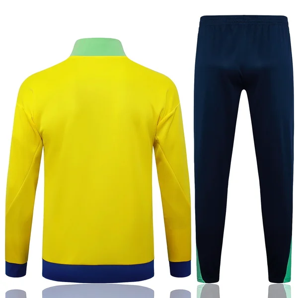 Conjunto Completo Ropa Deportiva Con Cremallera Larga Brasil 2026 Amarillo Verde Brasil Conjunto 2026 Amarillo - Brasil Barata | tiendasdefutboles