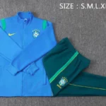 Conjunto Completo Ropa Deportiva Con Cremallera Larga Brasil 2026 Negro Amarillo