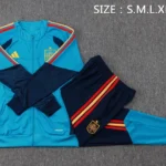 Conjunto Completo Ropa Deportiva Con Cremallera Larga España 2026 Azul