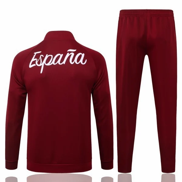 Conjunto Completo Ropa Deportiva Con Cremallera Larga España 2026 Borgona España Conjunto 2026 - España Barata | tiendasdefutboles