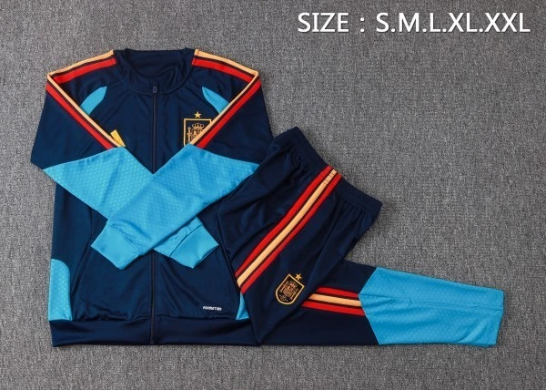 Conjunto Completo Ropa Deportiva Con Cremallera Larga España 2026 Azul Marino España Conjunto 2026 Azul - España Barata | tiendasdefutboles