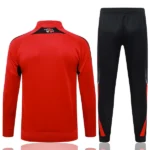 Conjunto Completo Ropa Deportiva Con Cremallera Larga Flamengo 2025 2026 Rojo Negro