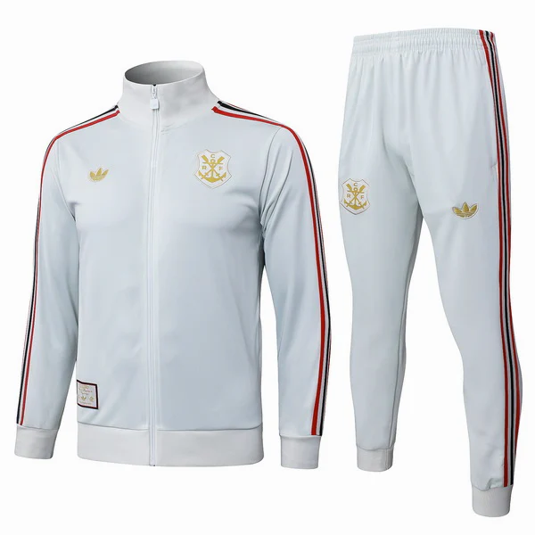 Conjunto Completo Ropa Deportiva Con Cremallera Larga Flamengo 2025 2026 Gris Rojo Flamengo Conjunto 2025 2026 Gris - Maglia Flamengo | tiendasdefutboles