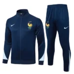 Conjunto Completo Ropa Deportiva Con Cremallera Larga Francia 2025 Azul