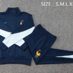 Conjunto Completo Ropa Deportiva Con Cremallera Larga Francia 2025 Azul