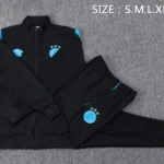 Conjunto Completo Ropa Deportiva Con Cremallera Larga Grêmio 2025 2026 Negro