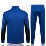 Conjunto Completo Ropa Deportiva Con Cremallera Larga Inter Milán 2024 2025 Azul Negro
