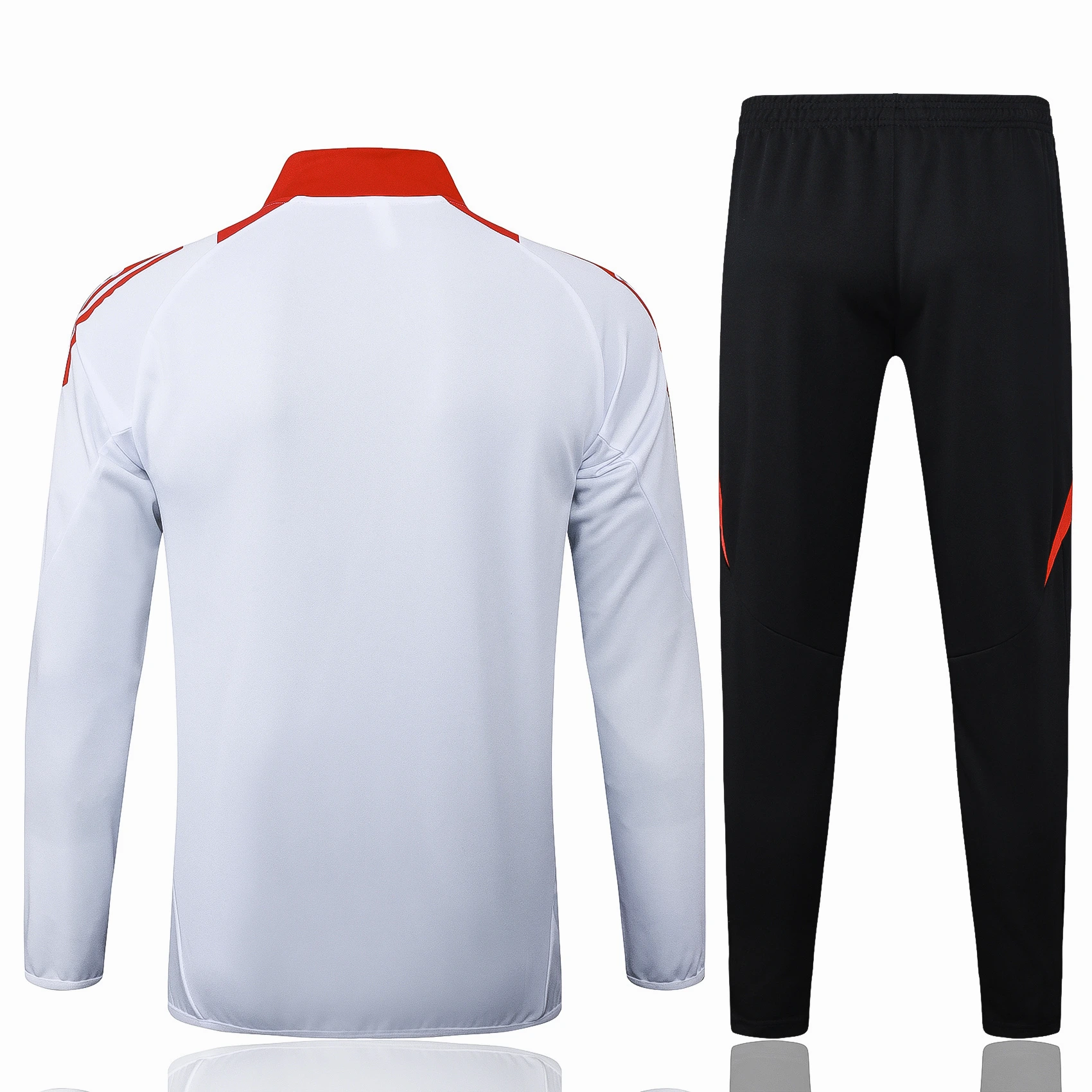 Conjunto Completo Ropa Deportiva Con Cremallera Larga Internacional 2025 2026 Blanco Negro SC Internacional Conjunto 2025 2026 Blanco - Sc Internacional 2026 | tiendasdefutboles
