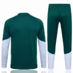 Conjunto Completo Ropa Deportiva Con Cremallera Larga Italia 2026 Verde Blanco