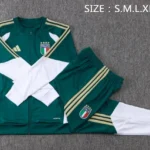 Conjunto Completo Ropa Deportiva Con Cremallera Larga Italia 2026 Blanco Verde