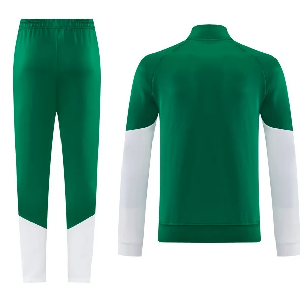 Conjunto Completo Ropa Deportiva Con Cremallera Larga Italia 2026 Verde I Blanco Italia Conjunto 2026 Verde - Equipación Italia | tiendasdefutboles