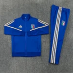 Conjunto Completo Ropa Deportiva Con Cremallera Larga Italia 2026 Azul Amarillo