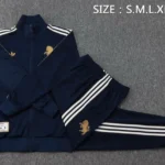 Conjunto Completo Ropa Deportiva Con Cremallera Larga Juventus 2025 2026 Azul Marino