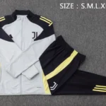 Conjunto Completo Ropa Deportiva Con Cremallera Larga Juventus 2025 2026 Gris Negro