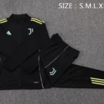 Conjunto Completo Ropa Deportiva Con Cremallera Larga Juventus 2025 2026 Negro Rosa
