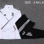Conjunto Completo Ropa Deportiva Con Cremallera Larga Juventus 2025 2026 Blanco Negro