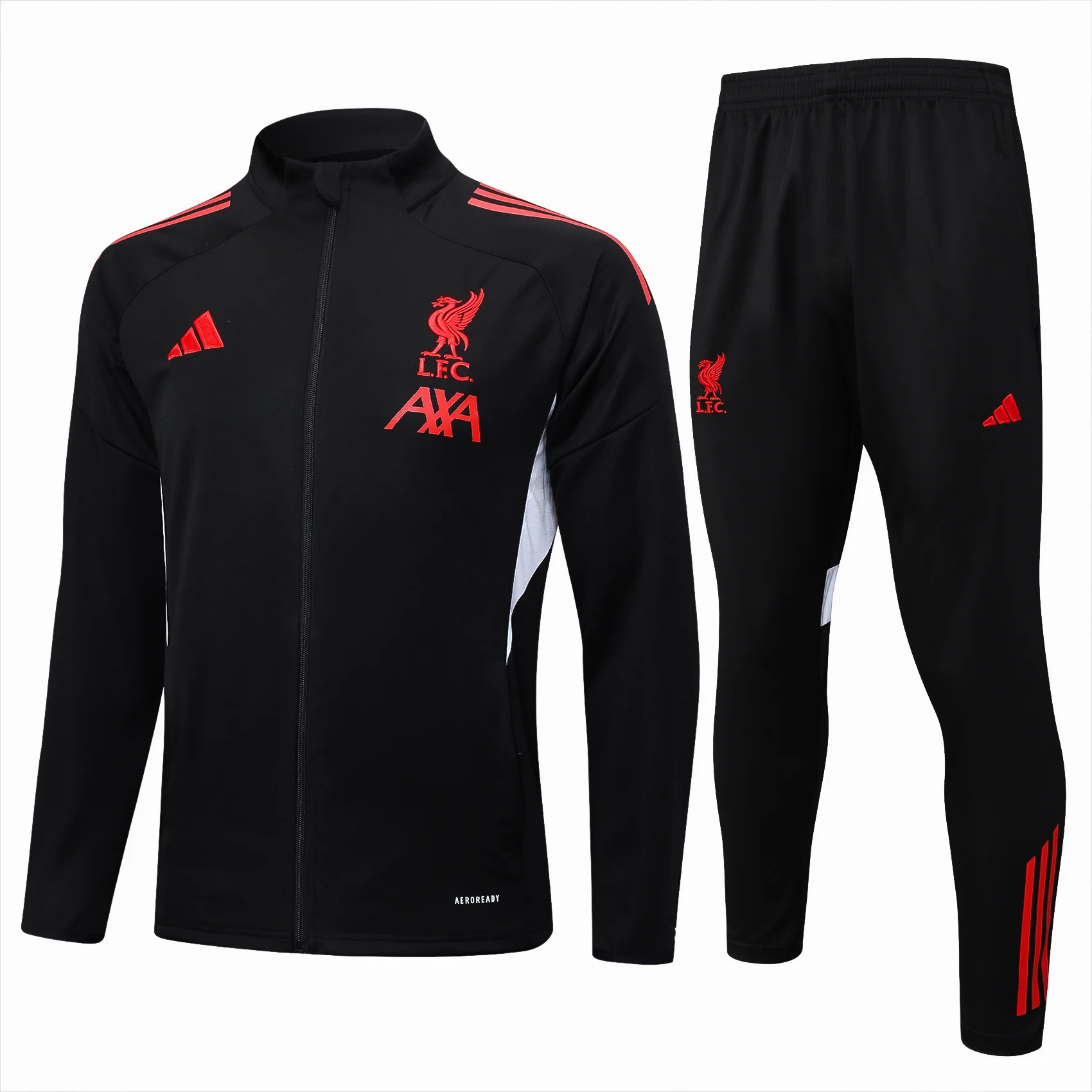 Conjunto Completo Ropa Deportiva Con Cremallera Larga Liverpool 2025 2026 Negro Rojo Liverpool Conjunto 2025 2026 Negro - Maglia Liverpool | tiendasdefutboles