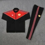 Conjunto Completo Ropa Deportiva Con Cremallera Larga Manchester United 2025 2026 Negro Rojo