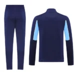 Conjunto Completo Ropa Deportiva Con Cremallera Larga Marsella 2024 2025 Azul Marino