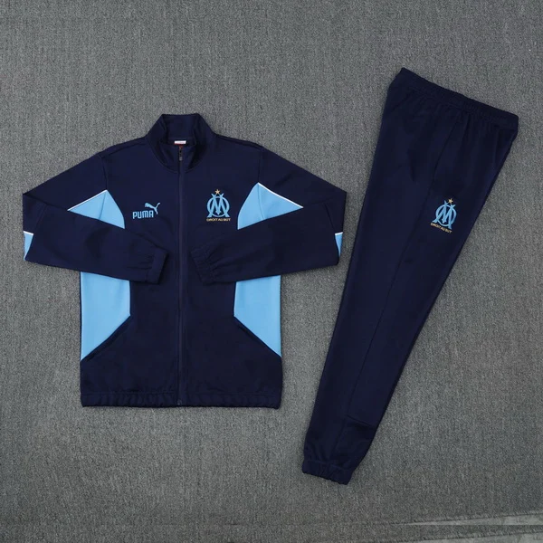 Conjunto Completo Ropa Deportiva Con Cremallera Larga Marsella 2025 2026 Azul Marsella Conjunto 2025 2026 Azul - Tuta Marsella | tiendasdefutboles