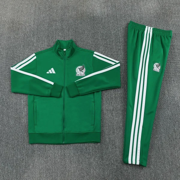 Conjunto Completo Ropa Deportiva Con Cremallera Larga México 2026 Verde México Conjunto 2026 Verde - México Barata | tiendasdefutboles