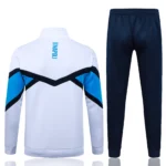 Conjunto Completo Ropa Deportiva Con Cremallera Larga Napoli 2025 2026 Blanco Azul
