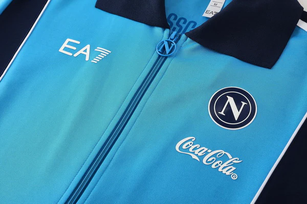 Conjunto Completo Ropa Deportiva Con Cremallera Larga Napoli 2025 2026 Azul II Marino SSC Napoli Conjunto 2025 2026 Azul - Ssc Napoli Equipacion | tiendasdefutboles