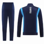 Conjunto Completo Ropa Deportiva Con Cremallera Larga Napoli 2025 2026 Azul I Marino