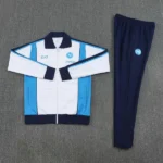 Conjunto Completo Ropa Deportiva Con Cremallera Larga Napoli 2025 2026 Blanco II Azul