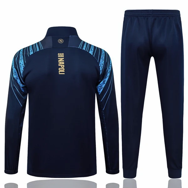 Conjunto Completo Ropa Deportiva Con Cremallera Larga Napoli 2025 2026 Azul Blanco SSC Napoli Conjunto 2025 2026 Azul - Ssc Napoli Equipacion | tiendasdefutboles