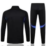 Conjunto Completo Ropa Deportiva Con Cremallera Larga Niños Manchester United 2025 2026 Negro Amarillo Azul