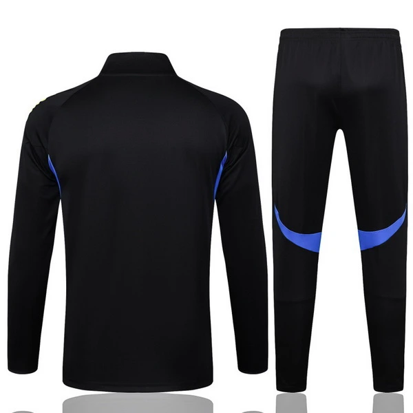 Conjunto Completo Ropa Deportiva Con Cremallera Larga Niños Manchester United 2025 2026 Negro Amarillo Azul Manchester United Niños Conjunto 2025 2026 Negro - Equipacion Manchester United Niños | tiendasdefutboles