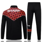 Conjunto Completo Ropa Deportiva Con Cremallera Larga Niños Manchester United 2025 2026 Purpura Negro