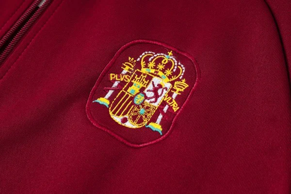 Conjunto Completo Ropa Deportiva Con Cremallera Larga Niños España 2026 Borgona España Niños Conjunto 2026 - España Niños Barata | tiendasdefutboles