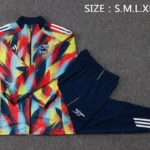 Conjunto Completo Ropa Deportiva Con Cremallera Larga Niños Arsenal 2025 2026 Amarillo Rojo Azul