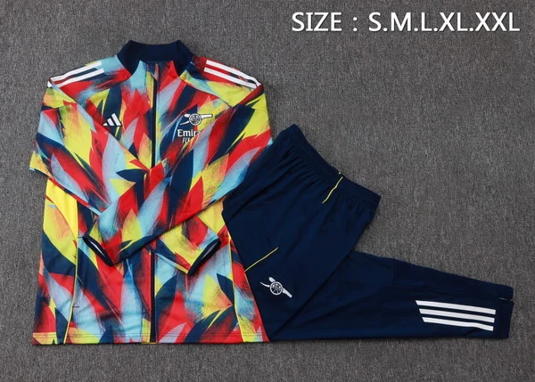 Conjunto Completo Ropa Deportiva Con Cremallera Larga Niños Arsenal 2025 2026 Amarillo Rojo Azul Arsenal Niños Conjunto 2025 2026 Amarillo - Equipacion Arsenal Niños | tiendasdefutboles