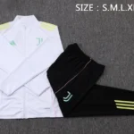 Conjunto Completo Ropa Deportiva Con Cremallera Larga Niños Juventus 2025 2026 Blanco I Negro